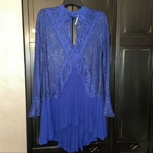 NWOT Free People Lace Long Sleeve Top